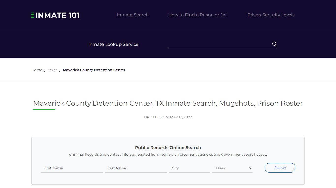 Maverick County Detention Center, TX Inmate Search ...